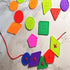 110 PCS Big Bright Buttons Craft Buttons 8 Geometric Shapes Plastic Large Buttons for Crochet Knitting Teaching Shapes Colorful Button Puzzle Toy...