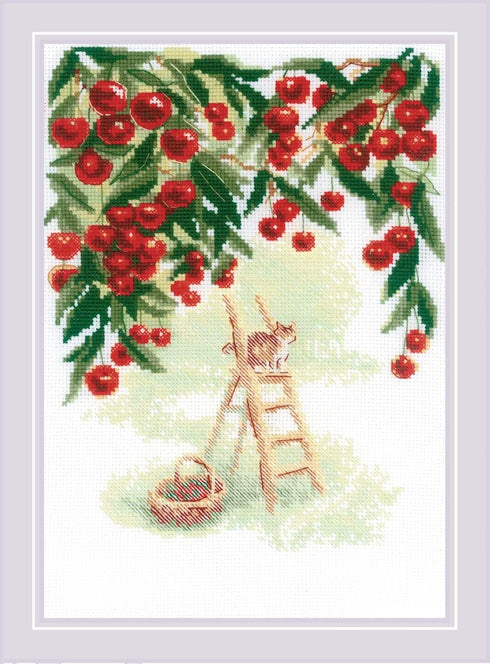 RIOLIS Counted Cross Stitch kit 2205 Cherry Garden...