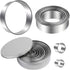 Round Cookie Cutters Set 12 Pieces Bistcuit Cookie Cutters Circle Pastry Cutters Round Donut Ring Molds for Baking for Pastries Doughs Doughnuts...