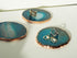 Moon&Decor Sliced Agate Coasters (Crystal) | Geode Coasters - Set of 4 - for Drinks Home Decoration and Gifts - 100% Natural with Golden Rims (Blu...