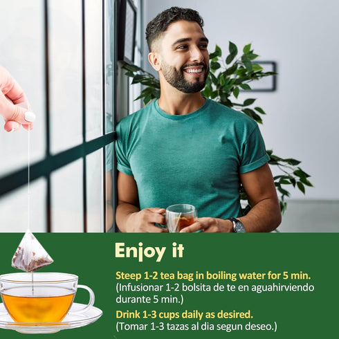 Herbmood Cleavers Lymphatic Drainage Tea Bags for Lymph System Support, Horsetail and Dandelion Organic Herbal Formula, Lymphatic Cleanse & Detox,...