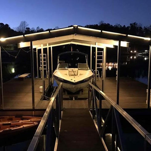Outdoor LED Strip Lights Waterproof,IP68 Led Strip 12v Boat Underwater Lights 16.4ft 5050 SMD 300 Led Tube Flexible 5050 White Rope Light for Swim...