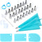 34Pcs Piping Bags and Tips Set, Bake Cake Decorating Kit with 24 Stainless Steel Tips, 2 Reusable Silicone Pastry Bags, 3 Icing Smoother, 2 Couple...