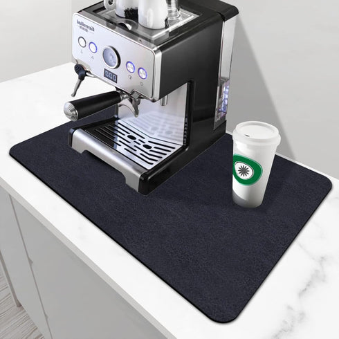 Coffee Mat Hide Stain Backed Absorbent for Kitchen Counter Absorbent Mat,Dish Drying Mat Coffee Bar Accessories Fit Under Coffee Machine Coffee Po...