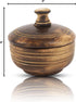 Decorative Rustic Wooden Sugar Bowl With Lid Wide Mouth Candy Treat Jar Spice Jar Holder Condiment Nuts Serving Bowl Pot Salt Spice Herb Loose Lea...