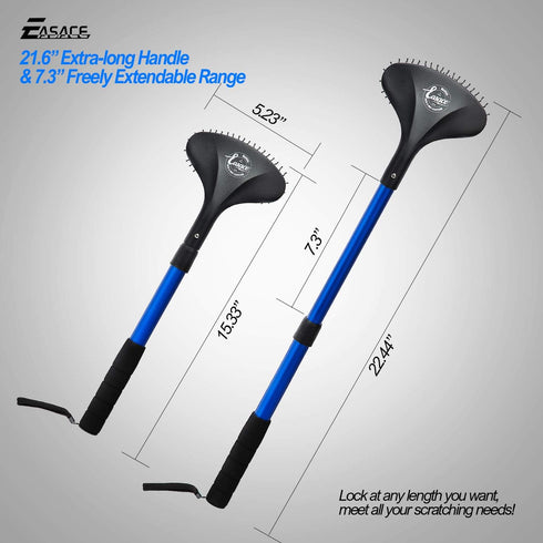 EASACE Telescopic Back Scratcher with Long Handle 21.5 Inch Adjustable Backscratchers Telescoping for Women Men Pregnant Extendable Head Body Scra...