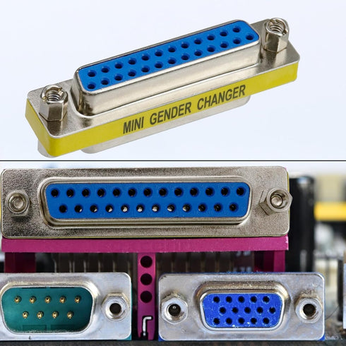 Antrader 4-Pack DB25 25 Pin Serial Port Female to Female Mini Gender Changer Coupler Adapter RS232 Connector...