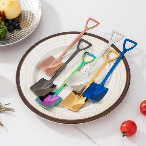 6-Piece Soup Spoons Set | Stainless Steel | Dinner Serving Spoons Titanium Spoon - Mirror Polish & Dishwasher Safe...