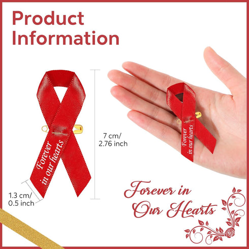 50 Pcs Funeral Ribbons Memorial Ribbon Funeral Pins Classic Memorial Service Respect Meditation Personalized Ribbon Bow with Safety Pins for Mourn...
