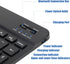 Sanpyl Keyboard, 10in Ultra Thin Bluetooth French AZERT Keyboard Scissor Slim Waterproof Multifunctional Keyboard for Tablet Phone Computer(Black)...