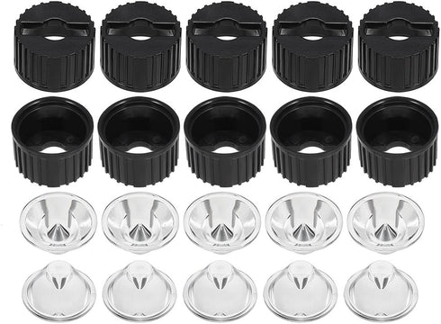 uxcell 10 pcs Led Lens 5 Degree with Black Holder for 1W 3W High Power LED Light...