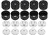 uxcell 10 pcs Led Lens 5 Degree with Black Holder for 1W 3W High Power LED Light...