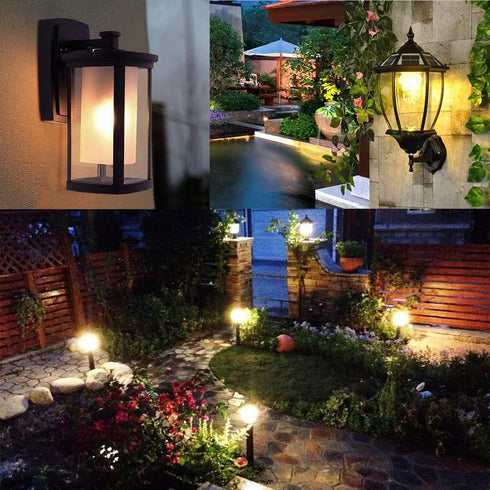 LED Landscape Light Bulbs 1W 12V Yellow White 2200K?7W Low Voltage Light Bulbs Equivalent?Wedge Base T5 Malibu Bulbs, Garden Light Bulbs, Landscap...