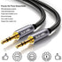 DUKABEL Top Series 3.5mm AUX Cable Lossless Audio Gold-Plated Auxiliary Audio Cable Nylon Braided Male to Male Stereo Audio AUX Cord Car Headphone...