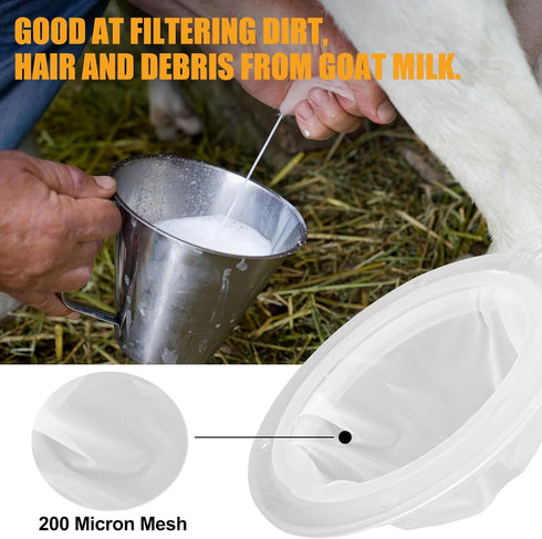 Mesh Filter - 200 Mesh Strainer 75 Micron Strainer for 5 Inch Filter Funnel Fine Filter for Cooking Oil Milk Juice Wine Cheese Whey Grease Coffee ...