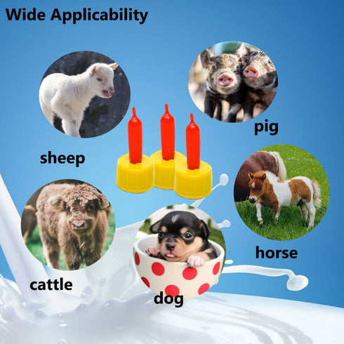 35 PCS Pritchard Nipple for Goats, Small Soft Goat Nipples Silicone Lambs Milk Drink Nipple for Feeding Sheep Goat Lamb Puppy Nursing Farm Supplie...
