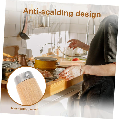 Uonlytech Stockpot Handle Wok Handle Cookware Handle Chef Pot Handle Stockpots Handle Wok Pot Handle Frying Pan Handle Wood Pan Handle Pot Handles...