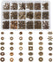 PH PandaHall 540pcs 18 Styles Spacer Beads, Antique Bronze Tibetan Alloy Jewelry Beads Bicone Flower Metal Spacers for Bracelet Necklace Jewelry M...