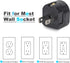 2 Prong to 3 Prong Adapter, Multi Plug Outlet Extender Splitter, 2 Prong Outlet Adapter for USA Wall Plugs for Household Appliances Industrial, Tr...