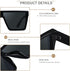 LYZOIT Square Oversized Sunglasses for Women Men Big Flat Top Fashion Shield Large UV Protection Rimless Shades...
