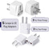 Bates- Europe to US Plug Adapter, 5 Pack, (Type A & B), European to US Plug Adapter, EU to US Plug Adapter, Adapter Europe to USA, Plug Adapter Eu...