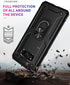 Samsung Galaxy S8 Plus Case with HD Screen Protectors, Androgate Military-Grade Metal Ring Holder Kickstand 15ft Drop Tested Shockproof Cover Case...