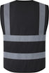 Reflective Safety Vest for Men Women with 8 Pockets and Zipper High Visibility Mesh Construction Work Vest Meets ANSI/ISEA Standards (KZ170-Black,...