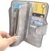 Soft PU Leather Trifold Women's Fashion Wallets Card, Coin Organizer Buckle Opening Lady Clutch (Gray)...