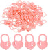 PATIKIL Crochet Stitch Markers, 100 Pack Plastic Knitting Markers Needle Pin Heart Locking Stitch Marker for Sewing Crocheting DIY Craft, Pink...