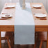 12 x 36 Inch Long Handmade Soft Faux Linen Table Runner with eco-Friendly Blended Fabric Suitable for Short Table Light Blue...
