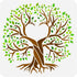 FINGERINSPIRE Heart Tree of Life Painting Stencil 11.8x11.8inch Heart-Shaped Hollow Life Tree Drawing Template Plant Tree Decoration Stencil DIY C...