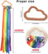 MEROCO Rainbow Hand Kite Toys Bells,Rainbow Ribbon Sensory Toy for Babies 0-6 6-12 Months Montessori Baby Toys Baby Rattle Creative Learning Waldo...