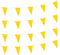 100 Feet Solid Yellow Pennant Banner Flags String Triangle Bunting Flags,Decorations for Grand Opening,Birthday Party,Festival Celebration...