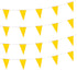 100 Feet Solid Yellow Pennant Banner Flags String Triangle Bunting Flags,Decorations for Grand Opening,Birthday Party,Festival Celebration...