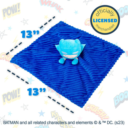KIDS PREFERRED DC Comics The Batman Lovey Security Blanket, Soft Huggable Dark Knight Plush Lovey Toy for Baby and Infant Boys and Girls, Textured...