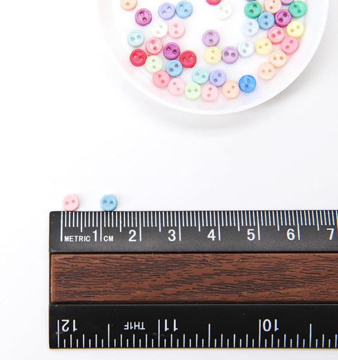 4mm / 0.16'' Tiny Round Buttons, Mini Doll Buttons, in 15 Colors, Micro Mini Buttons, Perfect for Doll Clothes (10PCS)...