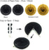 ZERODECO Party Decoration, 21 Pcs Black and Gold Hanging Paper Fans, Pom Poms Flowers, Garlands String Polka Dot and Triangle Bunting Flags for Bi...