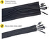 Zipper Cable Sleeve by Wrap-It Storage - 24" x 4" (4-Pack) Black - Cord Organizer and Cable Protector for Desk, Computer, TV Cord Management to Hi...