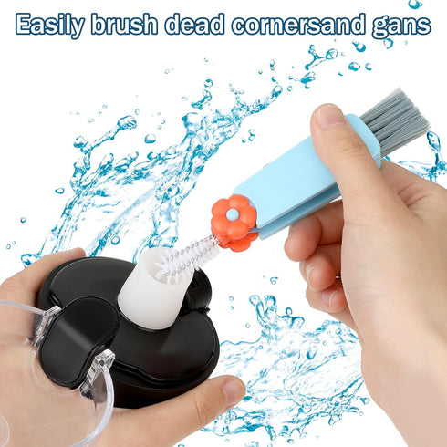 3 in 1 Cup Lid Gap Cleaning Brush,3pcs Multifunctional Sealing Cover Cleaning Brush 3pcs Straw Brushes for Cleaning Straws,Cup Brush Cleaner,Cup L...