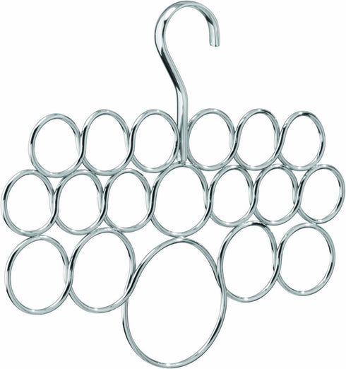 iDesign Axis Metal Loop Scarf Hanger, No Snag Closet Organization Storage Holder for Scarves, Men's Ties, Women's Shawls, Pashminas, Belts, Access...