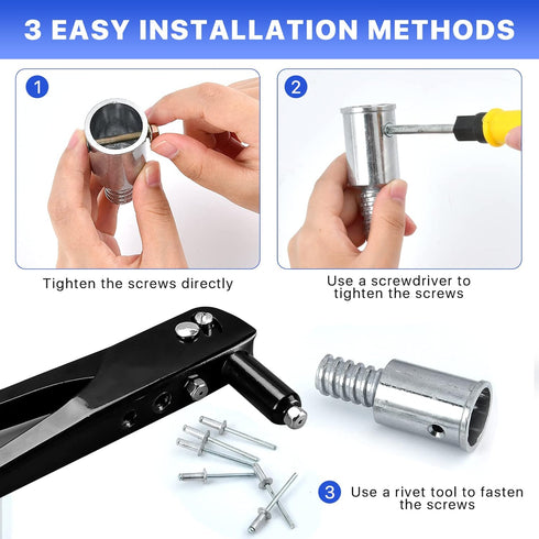 6Pcs Threaded Tip Replacement, Broom Handle Threaded End, Ultra Threaded Tip Repair Kit, Metal Broom Handle Adapter for 0.98 Inch Broom Stick Pole...
