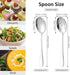 8 Pack Serving Spoons Set - Includes 4 Serving Spoon and 4 Slotted Spoon, 8.6" Stainless Steel Buffet Serving Utensils for Party Banquet Cooking K...
