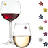 Petite Flower Magnetic Wine Glass Charms - Set of 8 Drink Markers for Regular or Stemless Glasses by Simply Charmed...