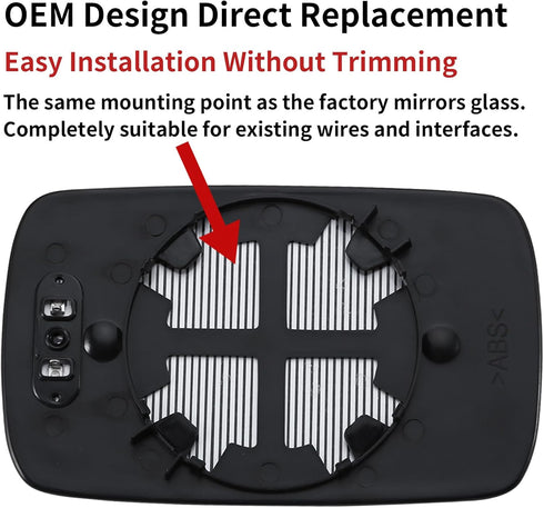 Passenger Side Mirror Replacement for BMW E46 320i 323i 325i 328i 330i & E39 525i 528i 530i 540i - Right Side Mirror Glass, Rear View Mirrors Glas...