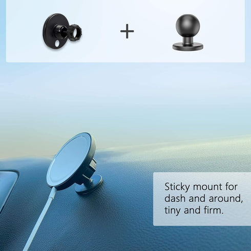Kuaguozhe Adhesive Car Mount Compatible with Mag Safe Charger - Use Together as Magnetic Phone Car Holder, Car Mount on Vent Dashboard, Compatible...