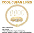 FUNOJOY Cuban Link Chain Jewelry Sets for Women Rhinestone Hoop Earrings Necklace Bracelet Set Bling Diamond Hip Hop Jewelry for Women Girls...
