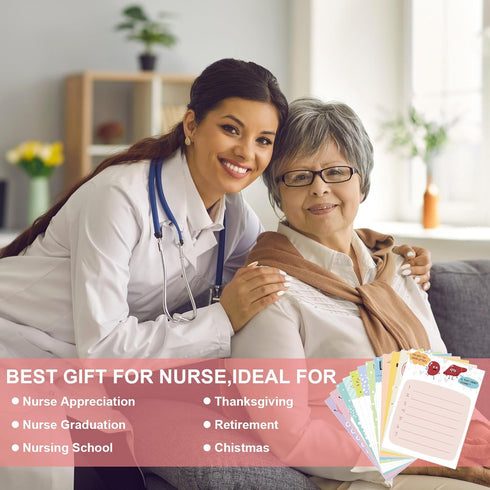 12 Pads Nurse Notepads 3 x 4 Inch Pun Funny Nursing Appreciation Notepads Medical Themed Notepad Self Adhesive Memo Pad for Nurse Gifts School Stu...