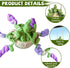 Crochet Hanging Plant for Car Cute Crochet Hanging Basket Flower Ornament Accessories Rearview Mirrior Handmade Knitted Lovers Gifts (Purple Wiste...