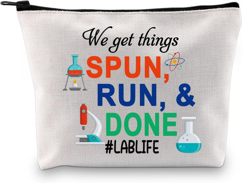 Science Gifts lab technician Makeup Bag Science technician Gift lab technician Graduation Gift Zipper Pouch Bag (RUN)...