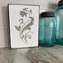 Floral Stencils for Painting on Wood Furniture Wall Reusable Canvas Flower Flourish Swirls Stencil for Crafts Boho Art Projects Drawing Card Makin...